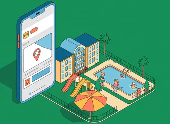 Family friendly hotels illustration