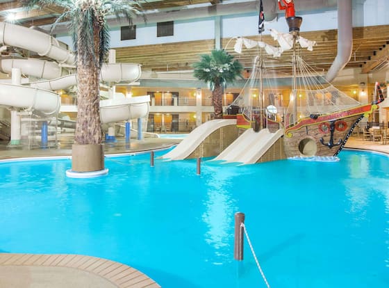 Ramada Tropics Resort & Conf Center by Wyndham Des Moines is a family friendly hotel in Urbandale, Iowa (IA)