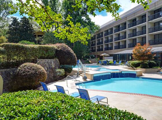 Hilton Peachtree City Atlanta Hotel & Conference Center is a family friendly hotel in Peachtree City, Georgia (GA)