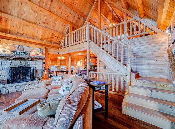 Mount Snow Cabin with Private Hot Tub by RedAwning is a family friendly hotel in Chimney Hill, Vermont (VT)