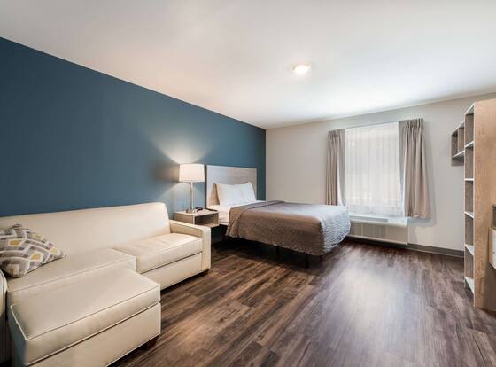 WoodSpring Suites Greensboro - High Point North is a family friendly hotel in Greensboro, North Carolina (NC)