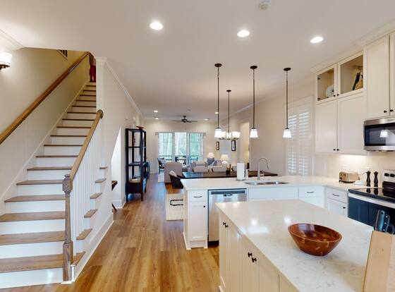 The Moorings Poolside 3 Bedroom Townhouse is a family friendly hotel in Jekyll Island, Georgia (GA)