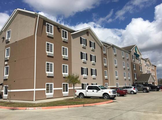WoodSpring Suites Texas City is a family friendly hotel in Texas City, Texas (TX)